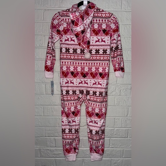 NWT CAT & JACK CHRISTMAS girls pajama sz S (6/7) ✨ - Picture 4 of 5